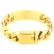 Men Jewelry, Heavy, Stainless, 18k gold