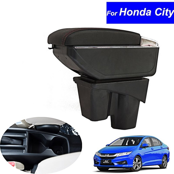 Leather Car Center Console Armrest Box for Honda City 1.5L 2015 2016 2017 Armrests Storage Box
