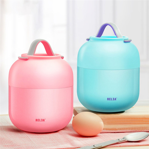 Stainless Steel Insulated Lunch Box Food Container Soup Vacuum Thermos For  Kids