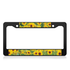 numberplatesurround, frontlicenseplate, Sunflowers, numberplateframe