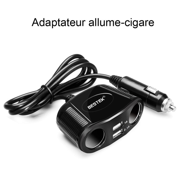 SPECIAL ROUTIERS! MULTIPRISE ALLUME CIGARE + RALLONGE 4 SORTIES + LED 12V  24V