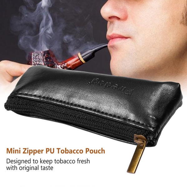 mini tobacco pouch Portable PU Pipe Pouch Mini Zipper Cigarette Smoking Pipe Case