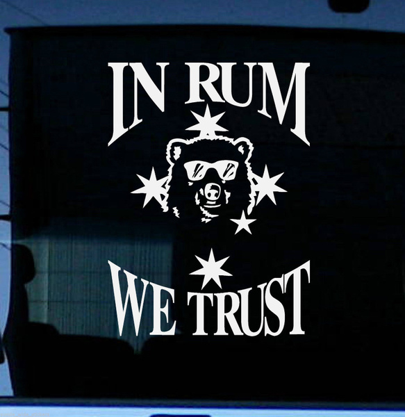Big 270mm Funny Aussie BNS Car Stickers RUM Bear For 4x4 UTE Bullbar or
