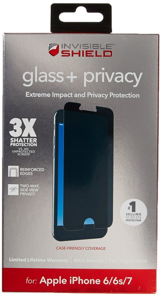 ZAGG InvisibleShield Glass Privacy Screen Protector For Apple iPhone 
