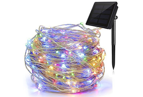 Ankway Solar String Lights Blue 200 LED Solar Fairy Lights 3-Strand Copper Wire Light 8 Modes 72ft Outdoor String Lights Waterproof Twinkle Lights for Patio Tree Garden Fence Indoor Wedding Party