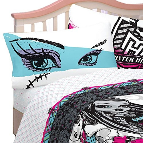 3pc Monster High Twin Bed Sheet Set, Monster High Twin Bedding
