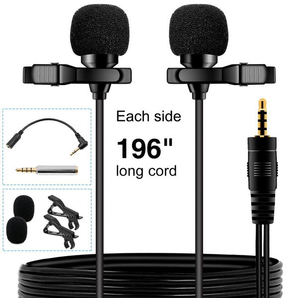 Ipod Touch Samsung Android Recording Youtube/Interview/Video Conference/Podca Ipad Professional Small Lapel Lavalier Microphone Omnidirectional Mic with Easy Clip On System Perfect for Apple Iphone 