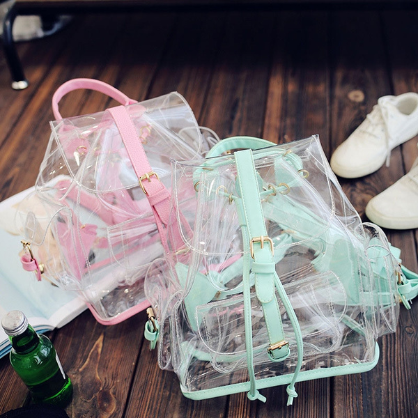 clear plastic school book bags