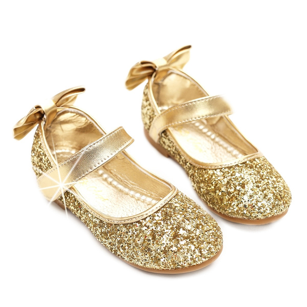 childrens gold party shoes