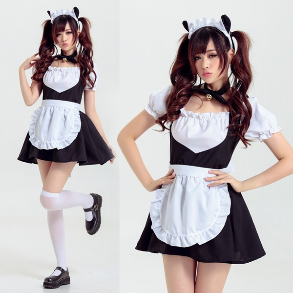 1 Set Japanese Maid Maid Outfit Sexy Lingerie Suit Pajamas Uniform Temptation Cosplay Role Play