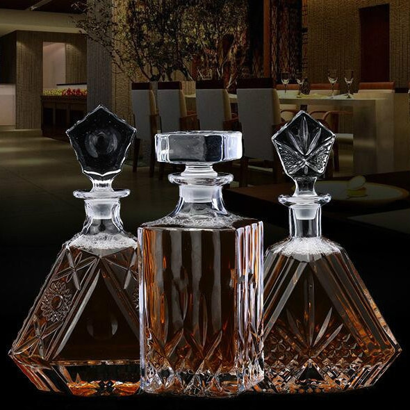 New 900ml Scotch Vintage Decanter Glass Liquor Whiskey Crystal Bottle With Stopper Wish