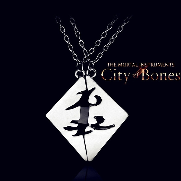 City of Bones The Mortal Instruments, set collana, ciondoli rune Parabatai Shadowhunter