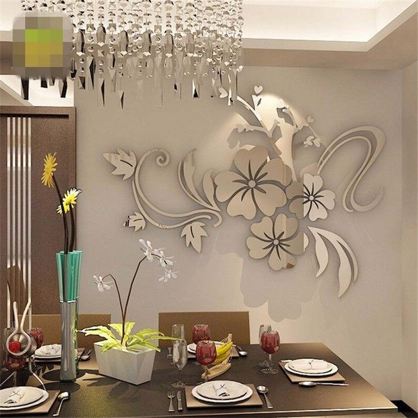 New Removable 3d Fl Mirror Decal Art Vinyl Acrylic Wall Sticker Home Diy Decor Wish - Vinyl Home Decor Items New Removable 3d Fl Mirror Decal Art Vinyl Acrylic Wall Sticker Home Diy Decor Wish - Vinyl Home Decor Items