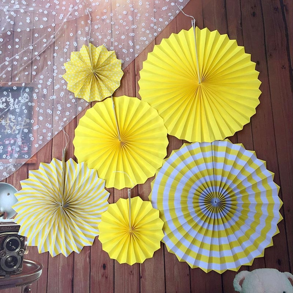 6 Pcs Set Artificial Paper Craft Single Circular Handmade Fan Flower Home Wedding Party Decorations Ornaments Wall Hanging Flowers Decor Wish - Handmade Wall Decoration With Paper 6 Pcs Set Artificial Paper Craft Single Circular Handmade Fan Flower Home Wedding Party Decorations Ornaments Wall Hanging Flowers Decor Wish - Handmade Wall Decoration With Paper