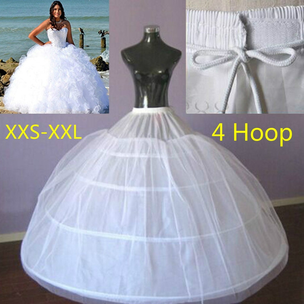 4 Hoop Puffy Bridal Petticoat No Hoop Underskirt For Ball Gown Wedding And  Quinceanera Dress From Formaldresses1108, $50.26 | DHgate.Com