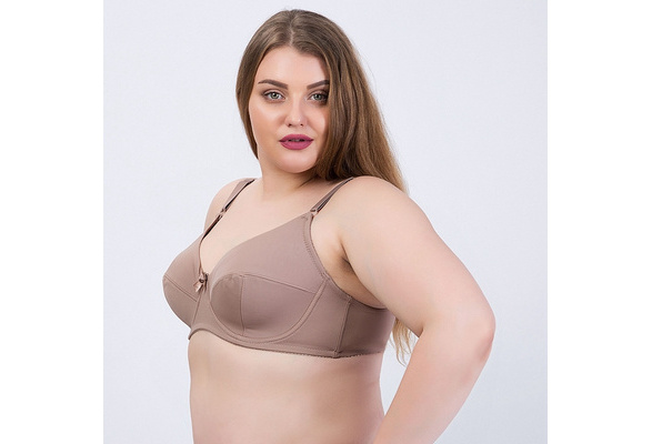 Bras Plus Size 36 52 Big Cup DD DDD E F Unlined Bra Women Basic Underwear Full  Coverage Underwire Supportive Bh From Hongmaoxia, $14.55