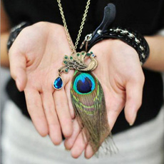 peacock, Fashion, Chain, peacocknecklace