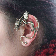 dragonwingearcuffwrap, vintage earrings, Earring, rockpunkstyleearring