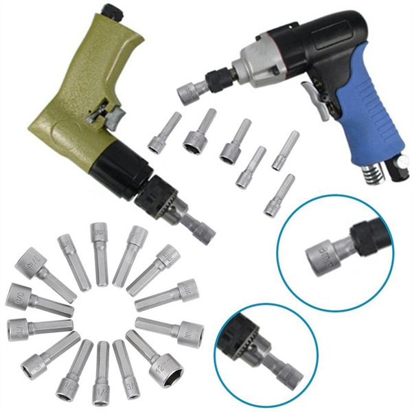 14pcs Adapter Drill Bits Socket Nut Impact Driver Set 1/4 Inch Hex Shank Tool 