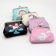 New Fashion Women Girls Unicorn Cartoon Simple Hasp Magical Wallet Mini Snacks Coin Purse Change Purse Money Bag Small Pocket Handbags 