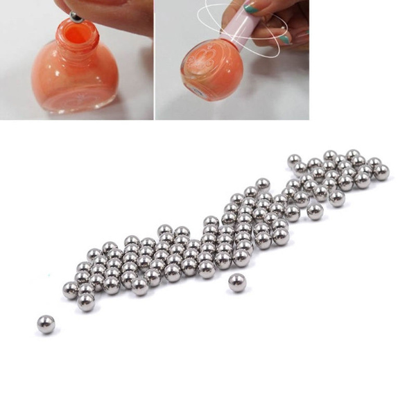 200PC stainless steel nail polish agitator mixing balls 3mm 0.16" inch #M1425 QL 