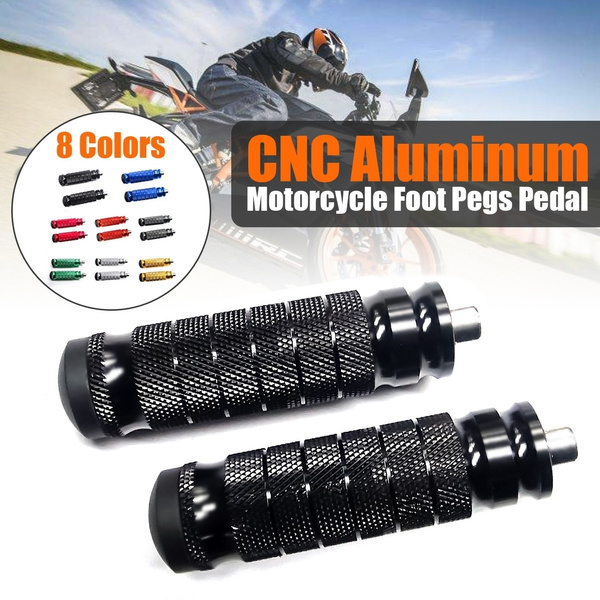 Universal DIY Pair CNC Aluminum Motorcycle Rear Set Footrests Footpeg Pegs Pedal