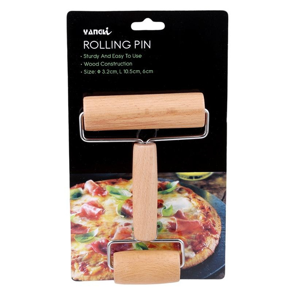 Creative Kitchen Gadget Cooking Tools Wood Pastry And Pizza Roller Hand Rolling Pin Wish