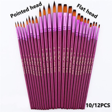 10 / 12Pcs Pennelli per artisti Pennello fine per set di pittura ad olio in acrilico