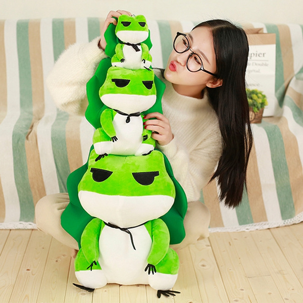 frog with glasses plush