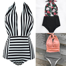 Women's Fashion, Deep V-Neck, bikini set, Beach