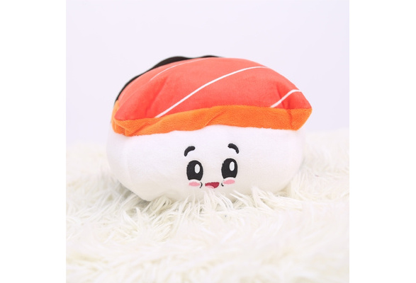 Emoji Salmon Sushi Plush Stuffed Toy Sushi Food Pillow Cushion Bedding Room  Decor