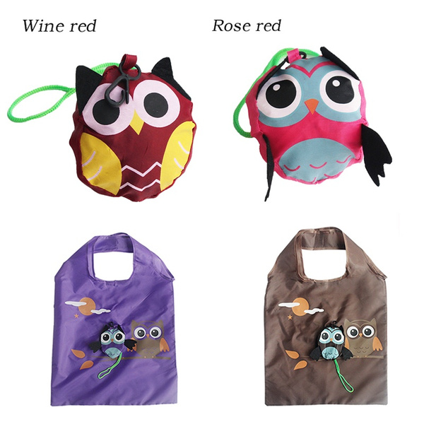 1PC Travel Folding Shopping Bag Owl Eco-friendly Tote Portable Animal Reusable 