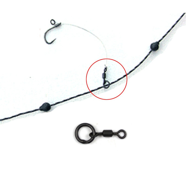 10pcs/pack Carp Fishing Tackle Micro Hook Ring Swivel Chod Rig