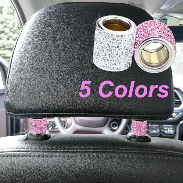 Crystal Car Seat Headrest Collar Decor Charms Diamond Bling Rhinestone Universal Winbang Car Interior Accessories 1pc