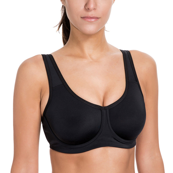 SYROKAN Women's Max Control Solid High Impact Plus Size Underwire