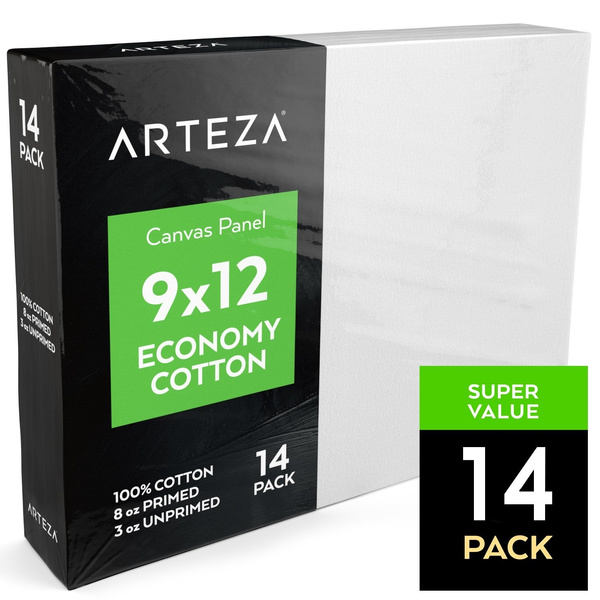 Arteza 9x12 Canvas Panel (Pack of 14)