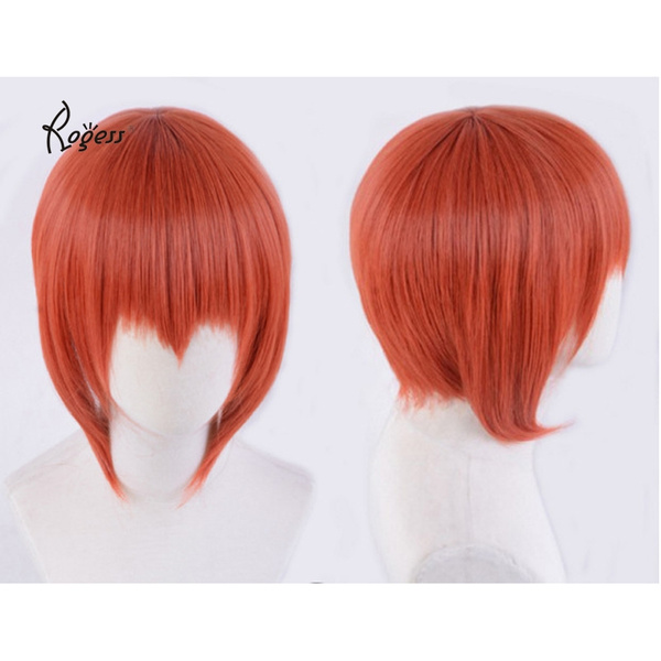 Chise Hatori The Ancient Magus Bride Wig Red Orange Short Anime Cosplay Facial Hair Orange Hair