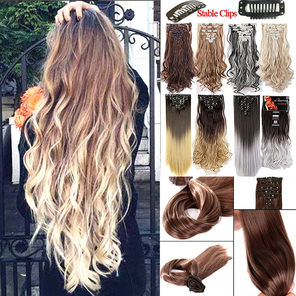 8 Pieces Clip In Hair Extensions Real Soft Natural Synthetic Hair Extensions 30 Beauty Colors | Wish 8 Pieces Clip In Hair Extensions Real Soft Natural Synthetic Hair Extensions 30 Beauty Colors | Wish