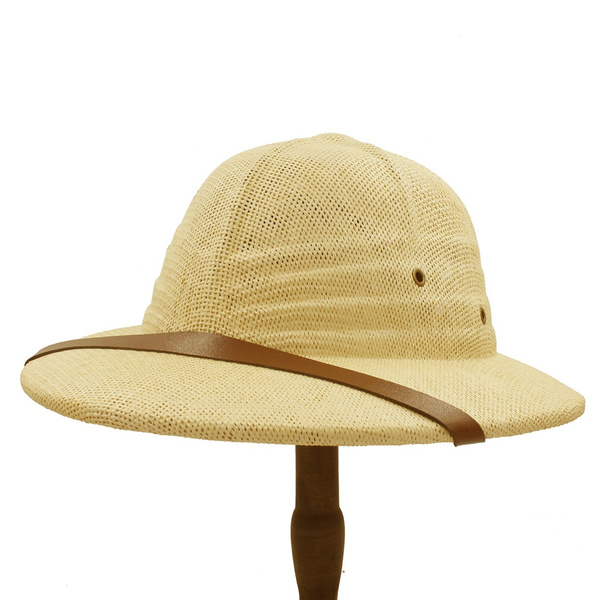 Novelty Straw Helmet Pith Fedora Hats 