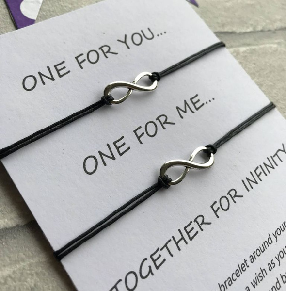 Oralia Elegant Trio of Endless Possibilities Silver Infinity Bracelet  Necklace and Cross Necklace with Friendship Card