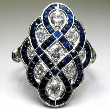 Rings Jewelry Size 6-10 Wedding Blue Sapphire 925 Silver Pretty Fashion Women