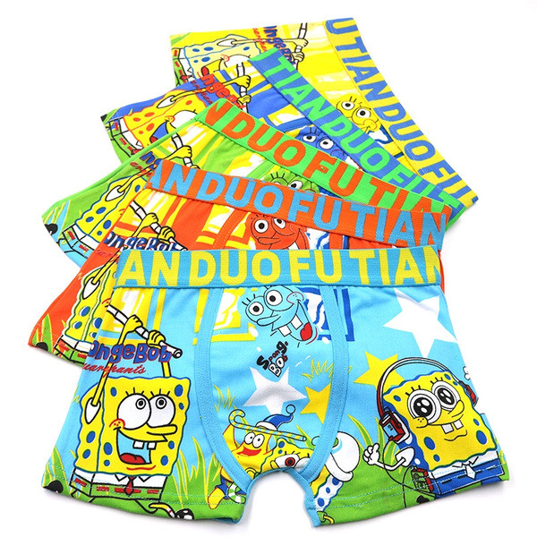 3-11Y Boys Modal Spongebob Underwear Elastic Waist Boxer