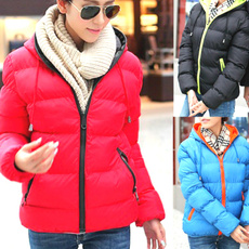 Cotton, Overcoat, hooded, jackets for women