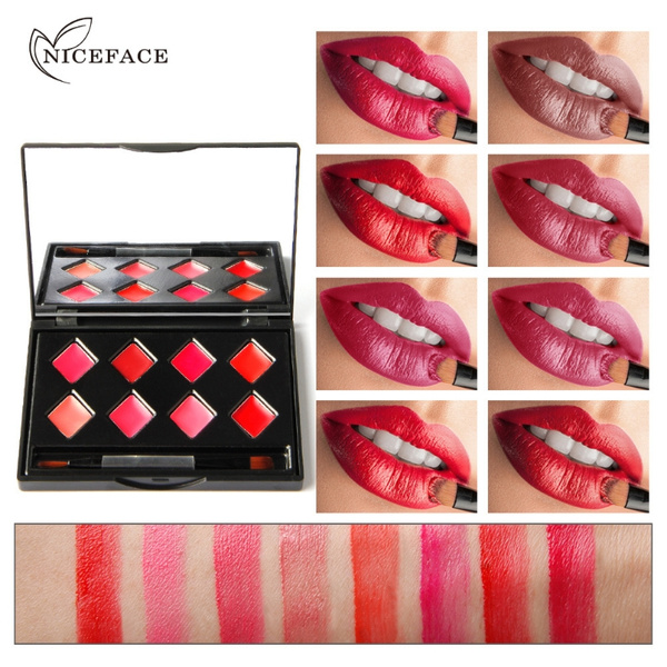 8 Colors/box Lipstick Palette Matte Lip Gloss Palette Make up Pallete base  Lip Pigment Makeup Lip Palette set Moisturizing Lipstick Cosmetic