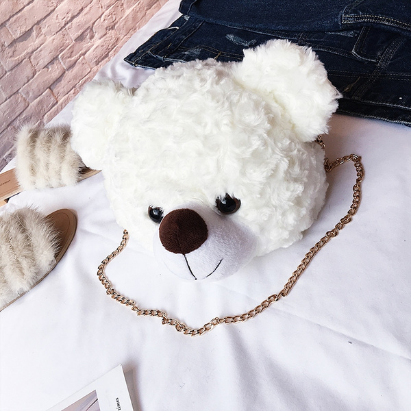 Teddy bear head online bag