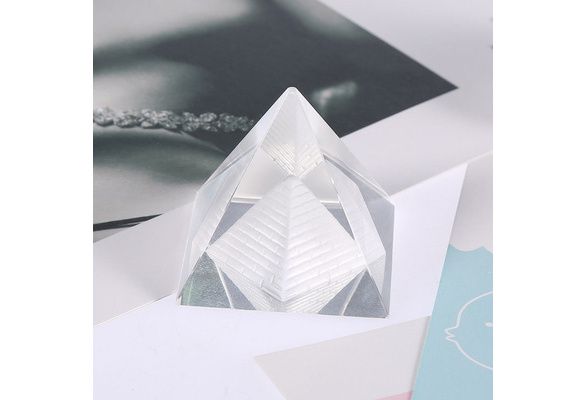 Klare Kristallpyramide Ägypten ägyptischen Quarz Stein Home Office Schreibtisch
