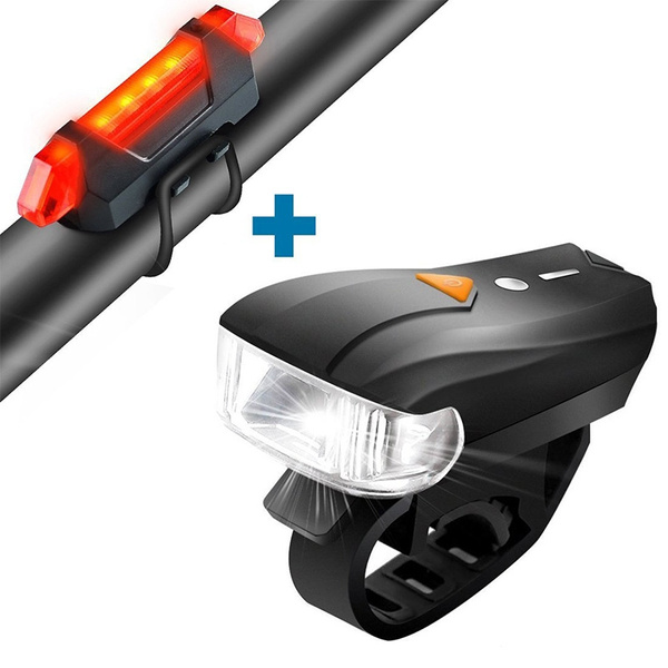 zggzerg Fahrradbeleuchtung LED Akku Fahrradlampe mit Front Rücklicht  Wasserdicht Wiederaufladbare