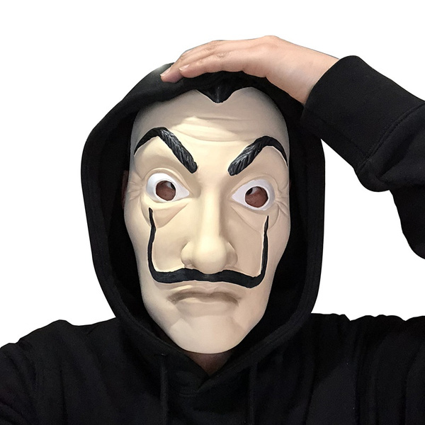pic La Casa De Papel Masker Wit la casa de papel mask salvador dali latex cosplay mask halloween realistic adult party props masks wish