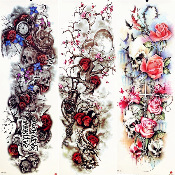3Pieces/Lot 3D Plum Blossom Moon Tree Red Rose Temporary Tattoo Stickers Big Lock Flower Cross Tattoo Stickers Men Women Legs Tatoo Skull | Wish 3Pieces/Lot 3D Plum Blossom Moon Tree Red Rose Temporary Tattoo Stickers Big Lock Flower Cross Tattoo Stickers Men Women Legs Tatoo Skull | Wish