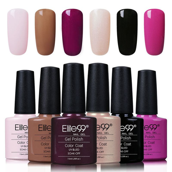 Elite99 Uv Gel Nagellack Gel Polish Uv Led Farbgel Gellack Nagelgel 6 Farben Set Wish